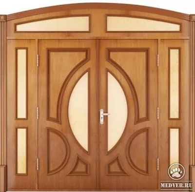 Деревянная тамбурная дверь-21